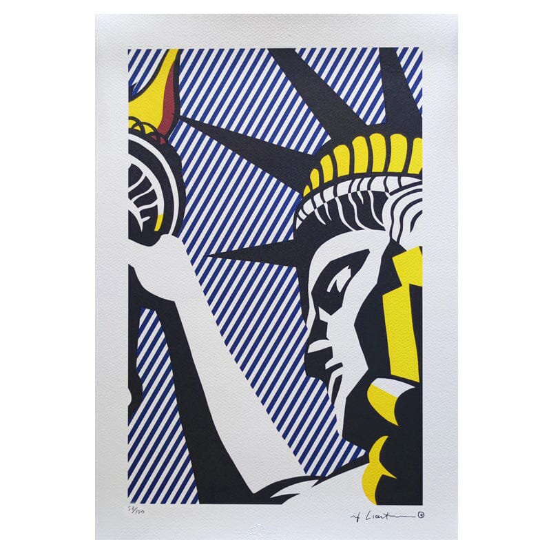 1980s Original Stunning Roy Lichtenstein "I Love Liberty" Limited Edition Lithograph