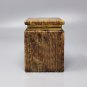 1960s Beautiful Brown Alabaster Box. Handmade. Made in Italy