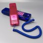 1990s Gorgeous Pink and Blue Swatch Twin Phone "Deluxe" With The Original Box. Memphis Style