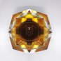 1960s Gorgeous Big Amber Ashtray or Catchall by Flavio Poli for Seguso. Made in Italy