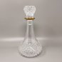 1960s Gorgeous Crystal Decanter with 2 Crystal Glasses. Made in Italy