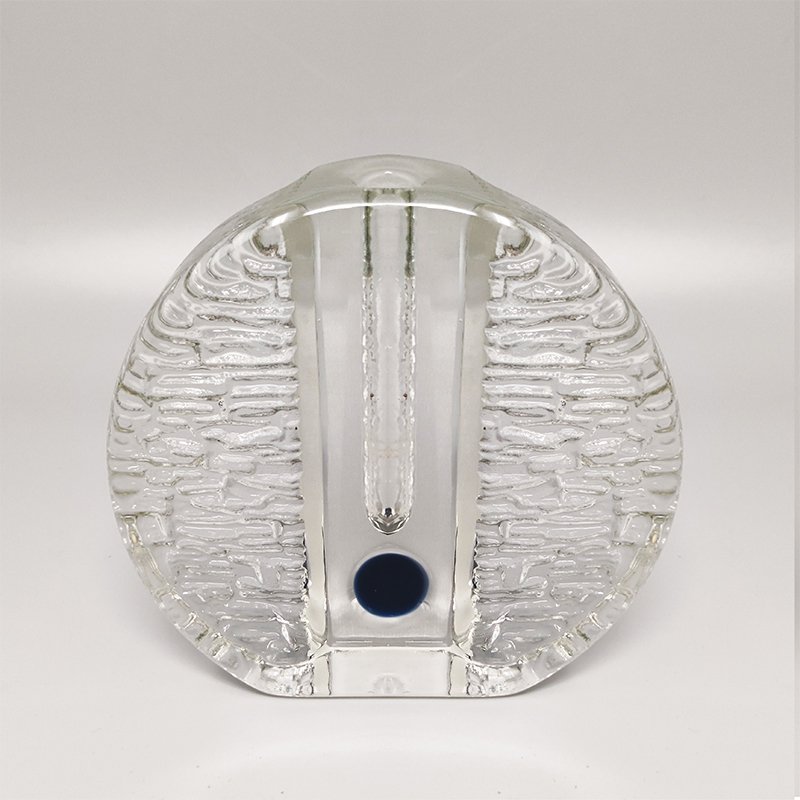 1970s Gorgeous Walther Glass Bullseye Vase by Heiner DÃ¼sterhaus. Made in Germany