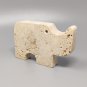 1970s Original Travertine Rhinoceros Sculpture by Enzo Mari for F.lli Mannelli