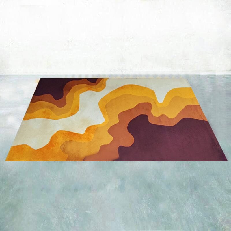 1970s Gorgeous Space Age Rug by Belgian National Institute. Made in Belgium