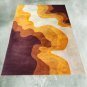 1970s Gorgeous Space Age Rug by Belgian National Institute. Made in Belgium