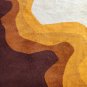 1970s Gorgeous Space Age Rug by Belgian National Institute. Made in Belgium