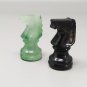 1970s Stunning Black and Green Chess Set in Volterra Alabaster Handmade Made in Italy