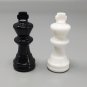 1970s Gorgeous Black and White Chess Set in Volterra Alabaster Handmade. Made in Italy