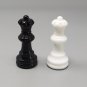1970s Gorgeous Black and White Chess Set in Volterra Alabaster Handmade. Made in Italy