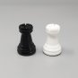 1970s Gorgeous Black and White Chess Set in Volterra Alabaster Handmade. Made in Italy