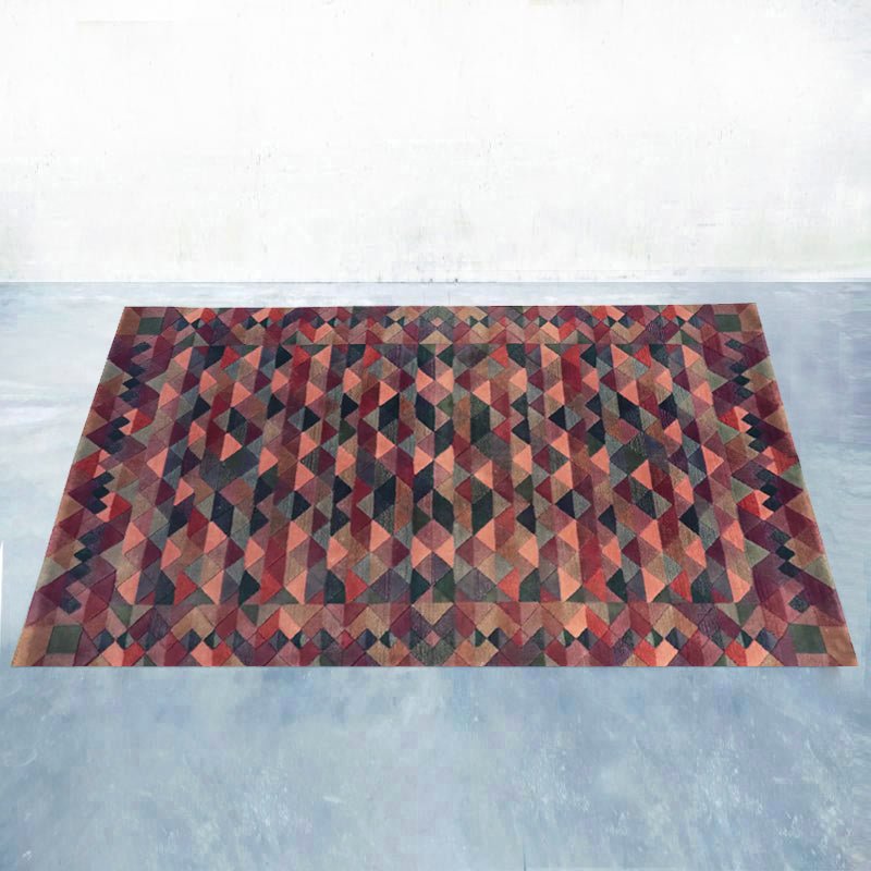 11980s Gorgeous Woolen Rug by Missoni for T&J Vestor Called "Luxor". Made in Italy