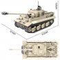Large WW2 King Tiger Tank 35cm long c/w Figures Compatible With Lego Building Kit 1018pcs UK stock