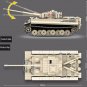 Large WW2 King Tiger Tank 35cm long c/w Figures Compatible With Lego Building Kit 1018pcs UK stock