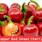Red Sweet Cherry Pepper Seeds - 20+ Heirloom, Non-GMO - Mild, Sweet Flavor - Perfect for Pickling, F