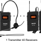 Anleon 902mhz-927mhz Tour Guide mic Translation System for Churches  40 Receivers