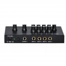 ANLEON MX400 4-Channel Mono Line Mixer for guitars bass keyboards mix and 5-Channel Stereo Mixer