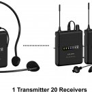 MTG-200 Wireless Microphone System with Headset 650MHz (20 Receivers)
