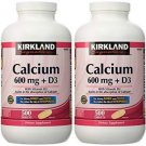 2 Pack Kirkland Signature Calcium 600 mg + D3, 500 Tablets Each