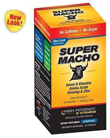 Super Macho Dietary Supplement With High Potency B Vitamins, No ...