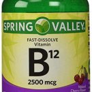 ONLY 1 IN PACK Spring Valley Fast-Dissolve Vitamin B12 2500 Mcg, Metabolism Support, 120 Tablets che