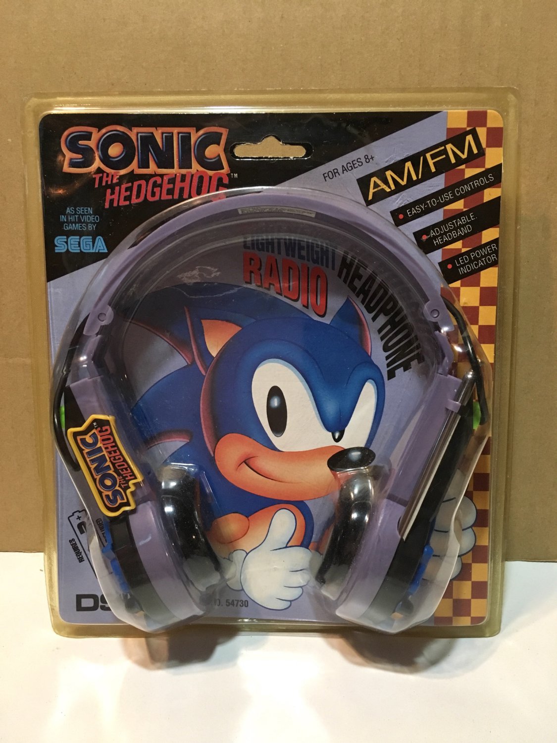 1993 Sonic the Hedgehog Headphone Radio Sega DSI vintage headphones am