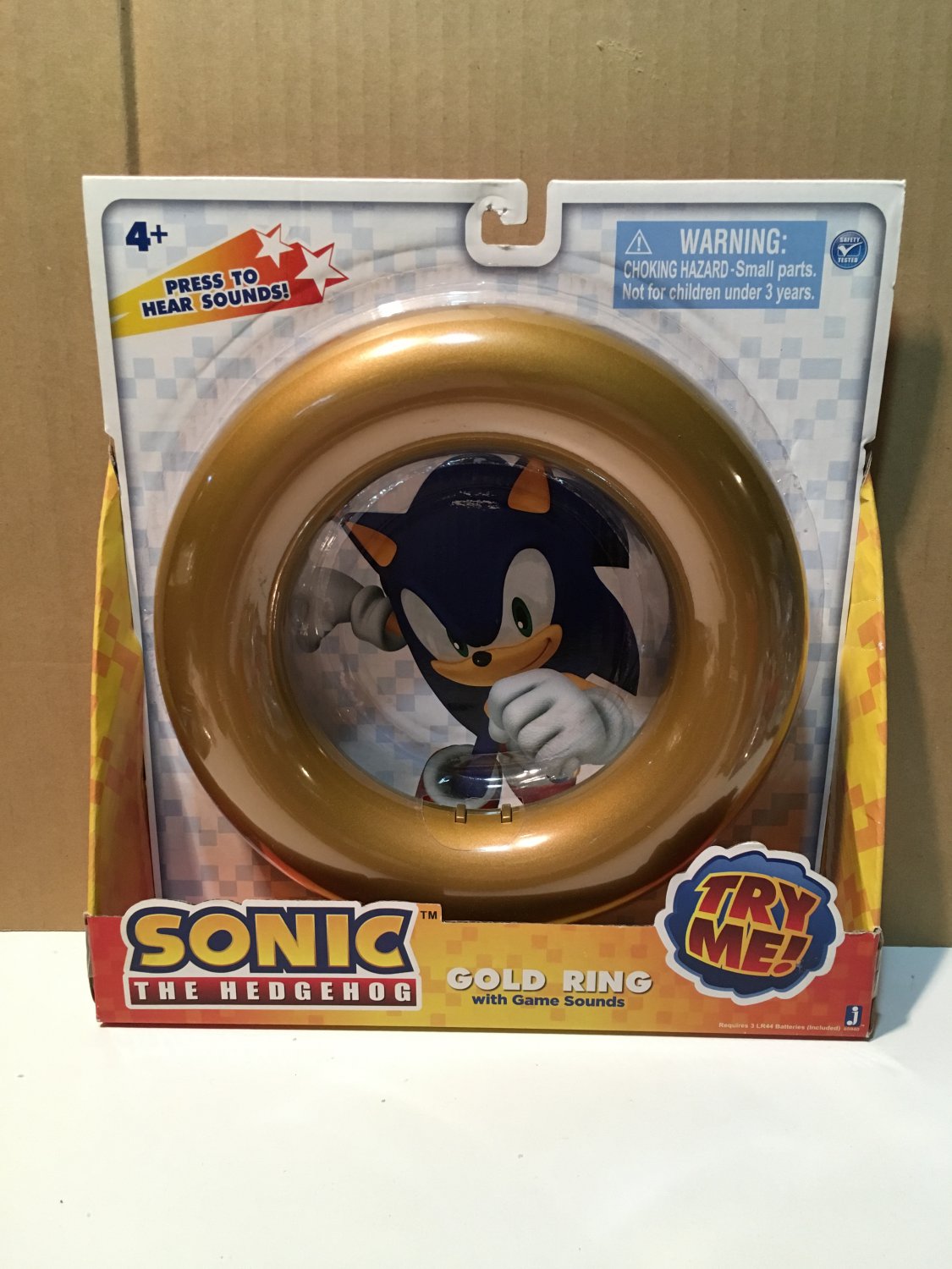 Jazwares Sonic the Hedgehog Gold Ring with Game Sounds Toy figure ...