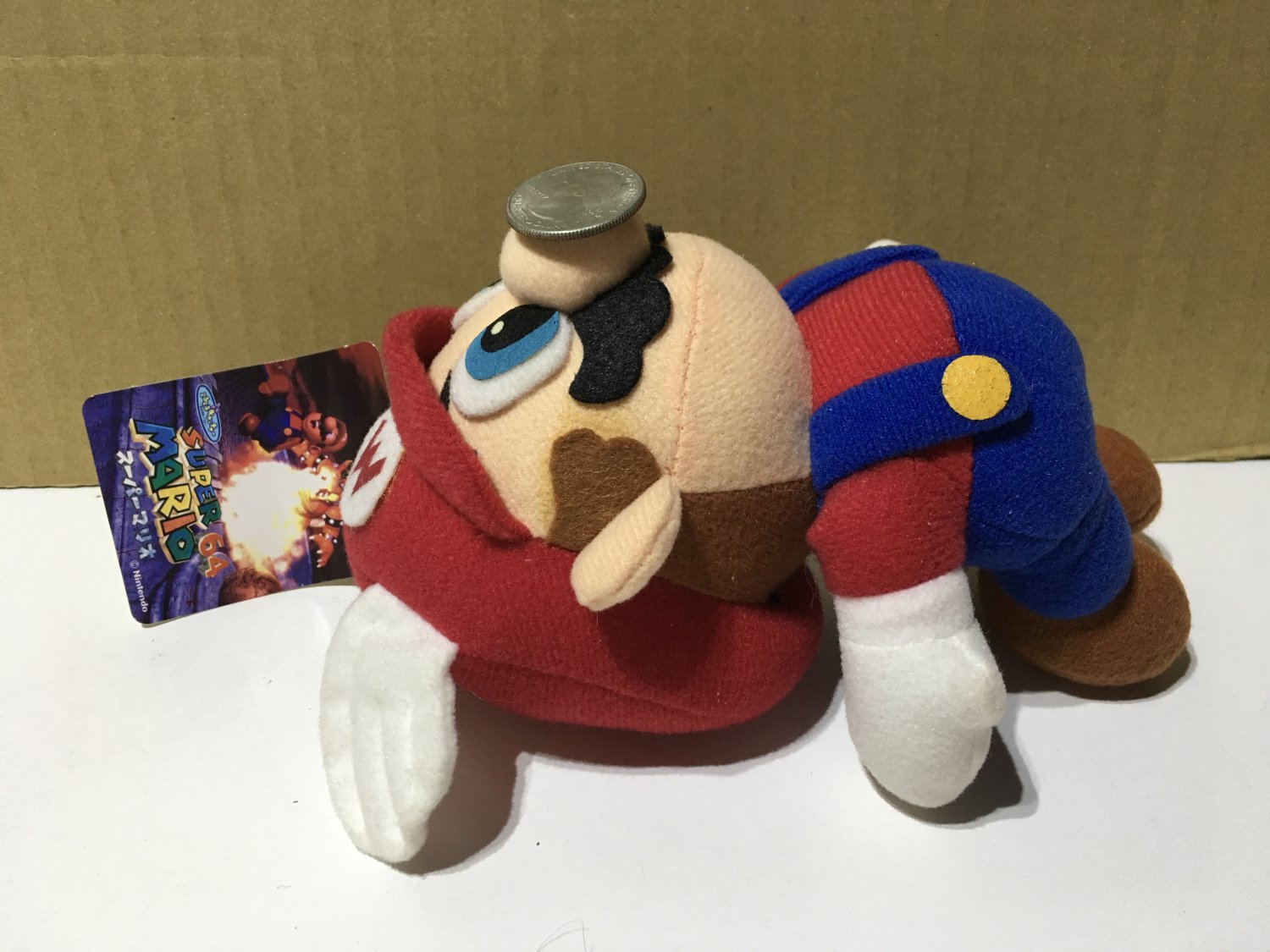 mario plush with removable hat