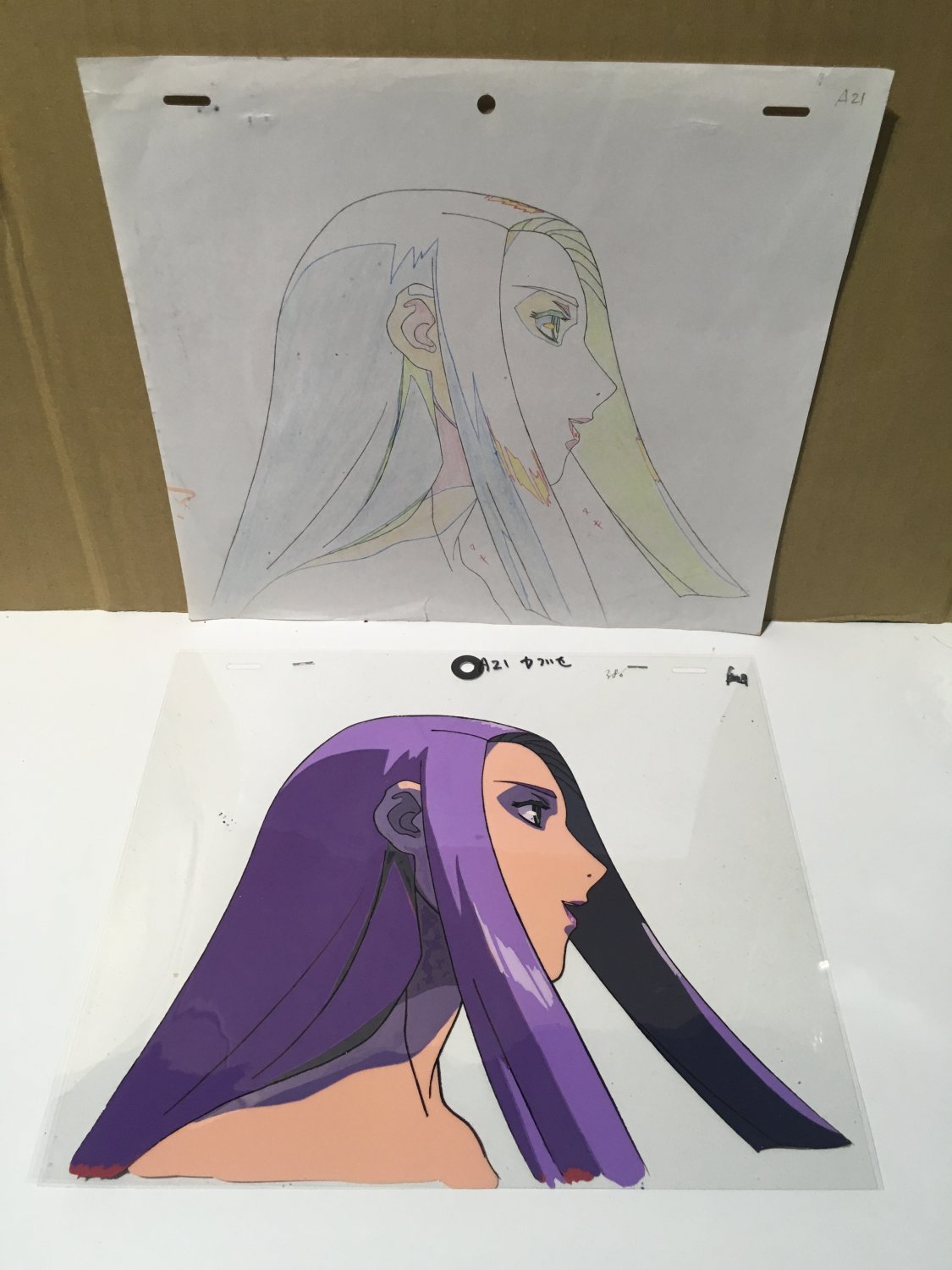 Morrigan Vampire Hunter Darkstalkers Animation Cel w Drawing Douga ...