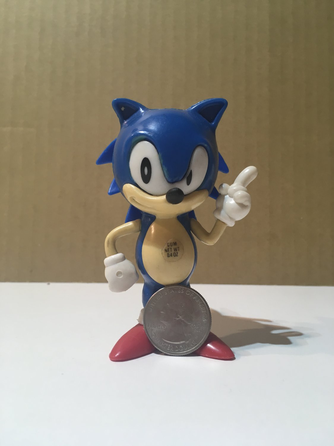 Vintage Sonic the Hedgehog Figure Toy Bubble Gum Container 1993 Sega