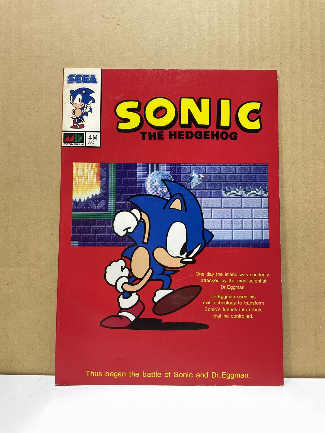 1991 Sonic the Hedgehog Japanese Comic Book Style Cover Notebook Sega