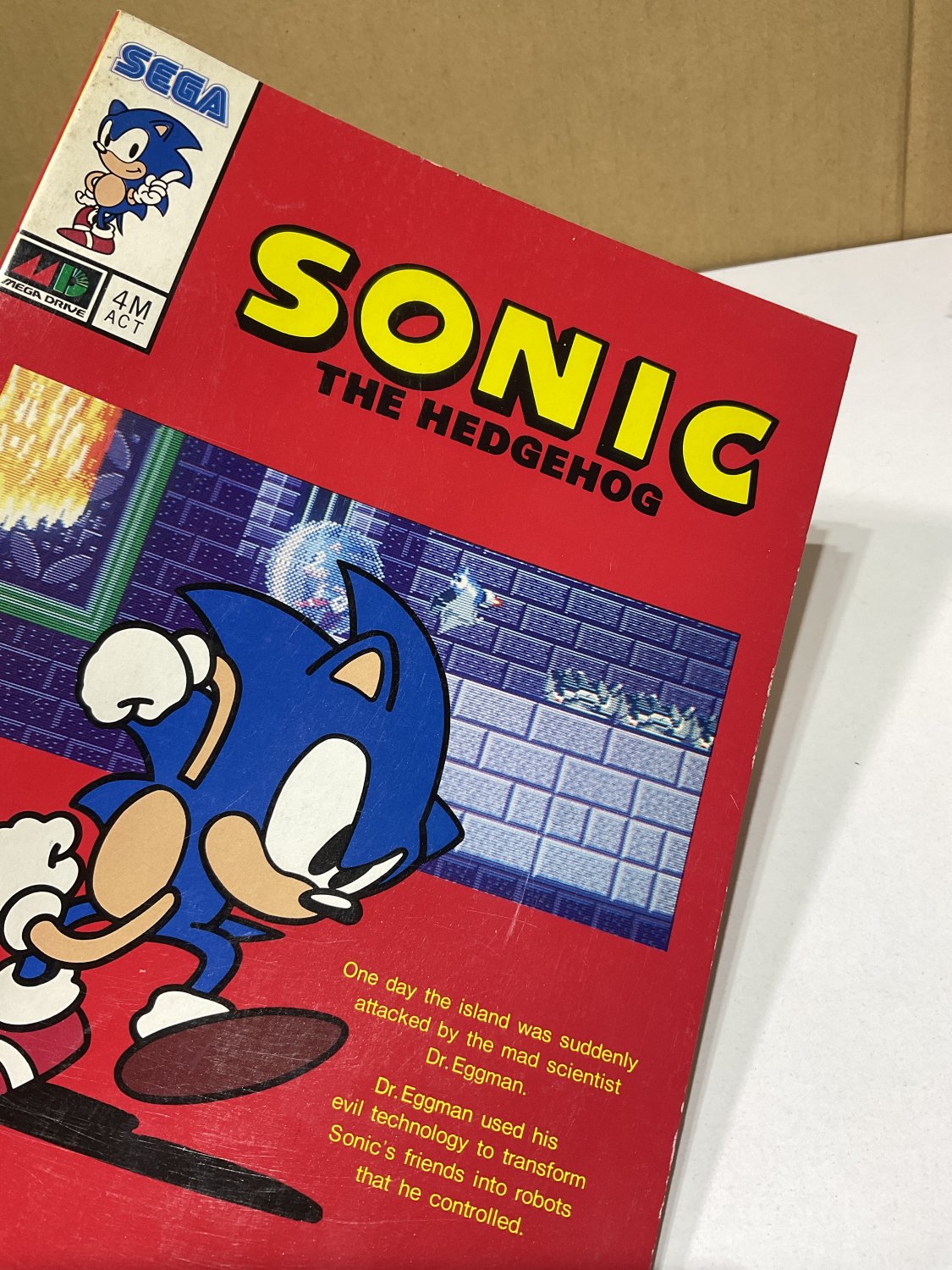 1991 Sonic the Hedgehog Japanese Comic Book Style Cover Notebook Sega