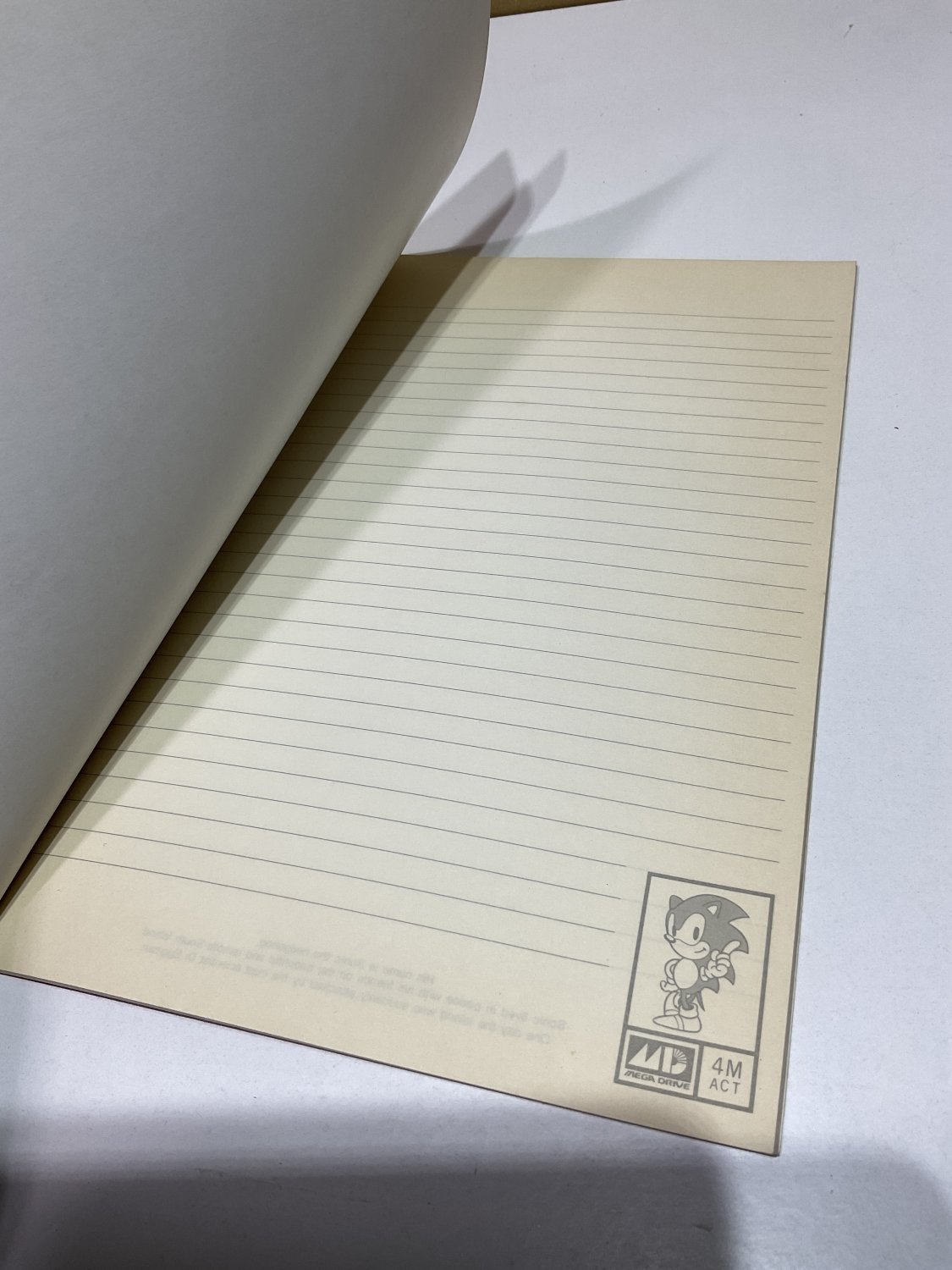 1991 Sonic the Hedgehog Japanese Comic Book Style Cover Notebook Sega