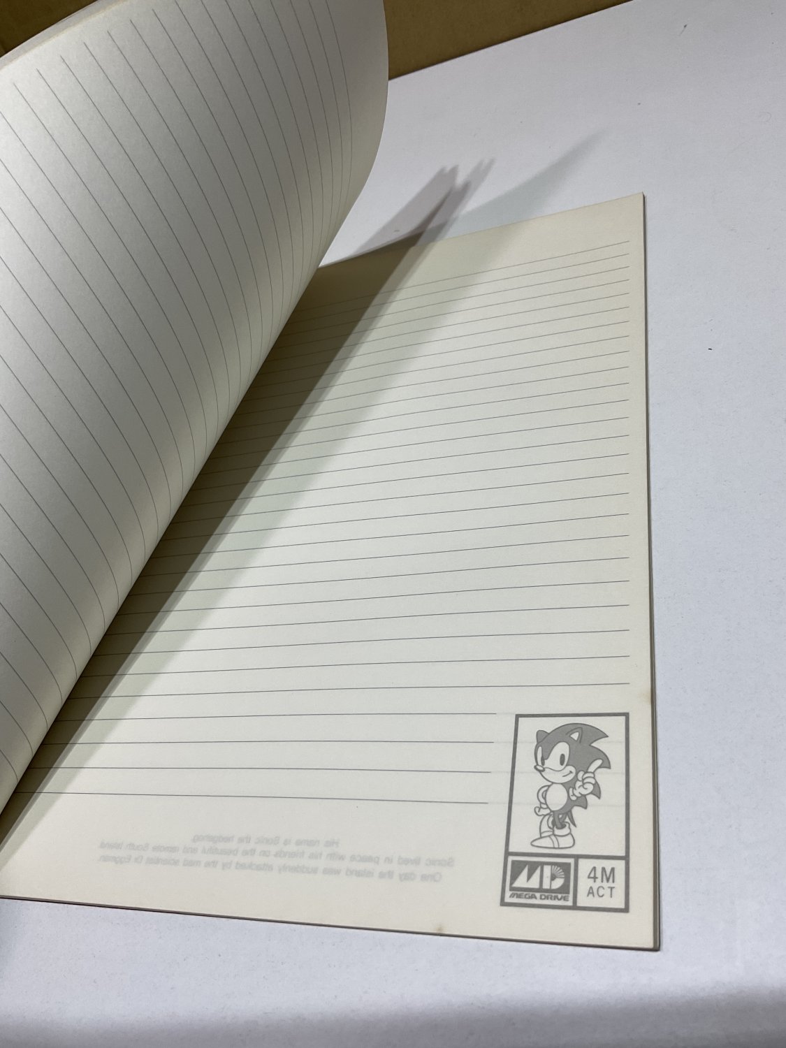 1991 Sonic the Hedgehog Japanese Comic Book Style Cover Notebook Sega