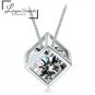 Crystal dice necklace titanium