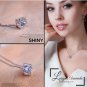 Crystal dice necklace titanium