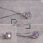 Crystal dice necklace titanium