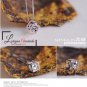 Crystal dice necklace titanium