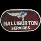 Halliburton Services Flying H Winged Gift Oilfield 1980s Vintage Belt Buckle