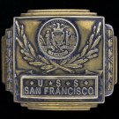 Antique 1923 US Navy USS San Francisco SSN-711 Officer Uniform Vtg Belt Buckle