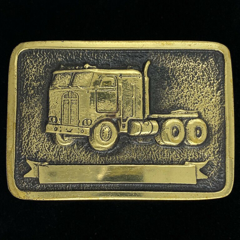 Peterbilt Kenworth Mack Trucker Semi Truck Driver Brass NOS Vintage ...