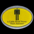 Head Bar Club Funny Humor Dick Joke 2000s Vintage Belt Buckle