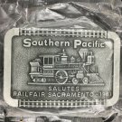 Vintage NOS 1981 Southern Pacific Railroad Rail Fair Sacramento CA Belt Buckle