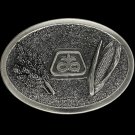 Pioneer Seeds Hi-Bred Corn Soybean Farm Feed Sign 80s NOS Vintage Belt Buckle