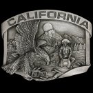 State California CA LA Gold Panning Rush Mining 1980s 1984 Vintage Belt Buckle