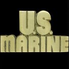 Vintage NOS 70s 78 Us Marine Corps Usmc Vet Retired Military Brass Belt Buckle