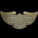 Honda Wings Motocross Biker Gold Wing Atv Atc Motorcycle 70 Vintage Belt Buckle