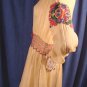 Vintage 20s Embroidered Hungarian Folk Dress Ethnic M L