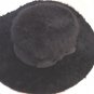 Vintage Edwardian 20s Wide Brim Fur Felt Hat BLACK EC