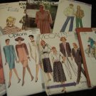 Sewing Patterns 70s 80s Womans LOT 7 Size LARGE