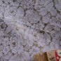 Vintage 50s Pink & Gold Fabric  Quilt Floral 35" x 2yd